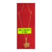 图片 18K Saudi Gold Necklace with Pendant, Chain 1.05g, Pendant 0.5g, Size 16", 2805N4S1