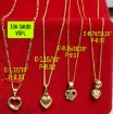 图片 18K Saudi Gold Necklace with Pendant, Chain 0.75g, Pendant 0.57g, Size 18", 2805NH