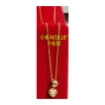 图片 18K Saudi Gold Necklace with Pendant, Chain 0.75g, Pendant 0.57g, Size 18", 2805NH