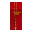 图片 18K Saudi Gold Necklace with Pendant, Chain 10.3g, Pendant 8.2g, Size 26", 2805NG