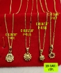 图片 18K Saudi Gold Necklace with Pendant, Chain 0.9g, Pendant 0.55g, Size 16", 2805NFF