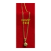 图片 18K Saudi Gold Necklace with Pendant, Chain 0.9g, Pendant 0.55g, Size 16", 2805NFF