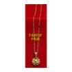 图片 18K Saudi Gold Necklace with Pendant, Chain 0.9g, Pendant 0.55g, Size 16", 2805NFF