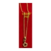 图片 18K Saudi Gold Necklace with Pendant, Chain 0.9g, Pendant 0.55g, Size 16", 2805NFF