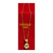 图片 18K Saudi Gold Necklace with Pendant, Chain 0.37g, Pendant 0.57g, Size 16", 18", 2805NCS