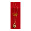 图片 18K Saudi Gold Necklace with Pendant, Chain 0.36g, Pendant 0.78g, Size 16", 18", 2805NHHRH