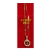 图片 18K Saudi Gold Necklace with Pendant, Chain 0.96g, Pendant 0.78g, Size 18", 2805UP