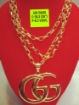 图片 18K Saudi Gold Necklace with Pendant, Chain 10.3g, Pendant 8.2g, Size 26", 2805NG