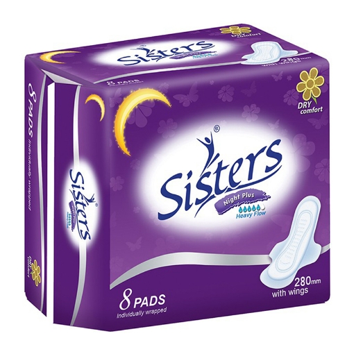 图片 Sisters Sanitary Napkin Net Side 8's, SIS15