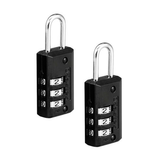 图片 Master Lock Luggage Combination SYO 20MM 22MM Shackle, 2 Pieces Key-Alike Padlock, MSP646T