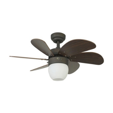 图片 Westinghouse Turbo Swirl 30" Oil Rubbed Bronze Ceiling Fan, WH72064