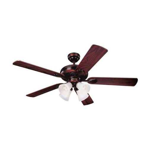 图片 Westinghouse Swirl Deluxe 52" Rustic Bronze Ceiling Fan, WH5SW52RB4