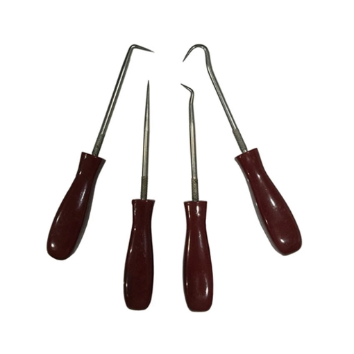 图片 Licota Mini Hook and Pick Set (Silver/Maroon), ATG-6108