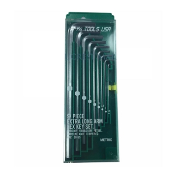 图片 S-Ks Tools USA Extra Long Arm Allen Wrench Set (Silver) - Inches Size, 042-9VHC