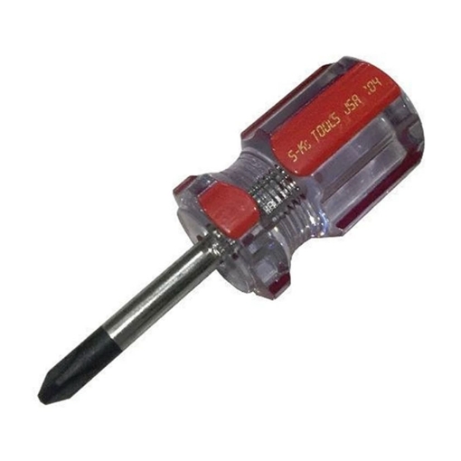 图片 S-Ks Tools USA  1/4” x 1-1/2” Philip Stubby Screwdriver (Red/Silver) - Price per Piece, 104-1P