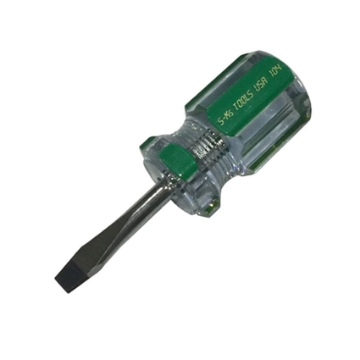 图片 S-Ks Tools USA 1/4” x 1-1/2” Slotted Stubby Screwdriver (Green/Silver) - Price per Piece, 104-1S