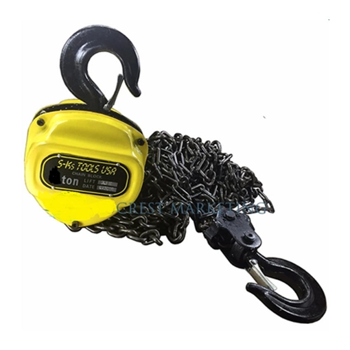 图片 S-Ks Tools USA 1T Heavy Duty 1 Ton Chain Block (Yellow/Black), 1T