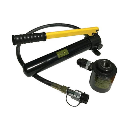 图片 S-Ks Tools USA 11 Ton Hydraulic Knock Out Punch Driver Kit Hole Tool Hand Pump (Black/Yellow), JMSYK-8D