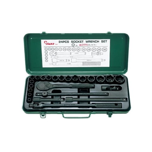 图片 Hans 1/2" Drive 25Pcs. Impact Socket Wrench Set, #4625