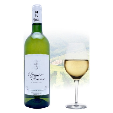 图片 Lumière de France Vin du Gard White French White Wine 750 ml, LUMIEREGARD