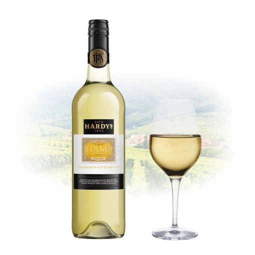 图片 Hardy's Stamp Chardonnay & Sémillon Australian White Wine 750 ml, HARDYSSTAMP