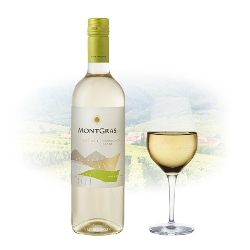 图片 MontGras Estate Sauvignon Blanc Chilean White Wine 750 ml, MONTGRASSAUVIGNON