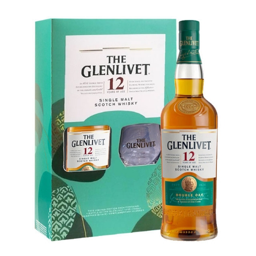 图片 The Glenlivet 12 Year Old Double Oak Gift Pack Single Malt Scotch Whisky 700ml, THEGLENLIVET12DOUBLEGIFT