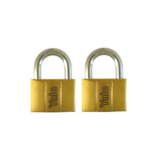 图片 Yale Padlock Solid Brass 30mm 16mm Shackle 2pc KA, YLHY110/30/117/2