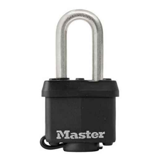 图片 Master Lock Padlock Satin Steel 40mm 38mm Shackle Black, MSP311SSKADLF