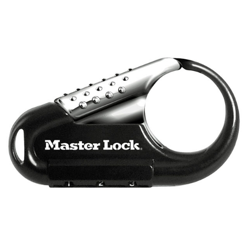 图片 Master Lock Backpack Lock Combination 84mm 30mm Shackle Black, MSP1547DCM