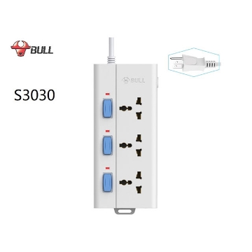 图片 Bull Extension Board 3 Outlets and 3 Switches, S3030