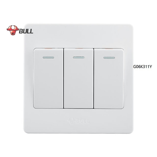 图片 Bull 3 Gang 1 Way Switch Set (White), G06K311Y