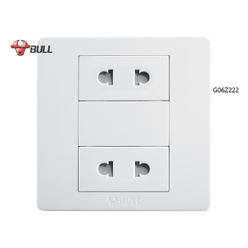 图片 Bull 2 Gang Universal Outlet Set (White), G06Z222