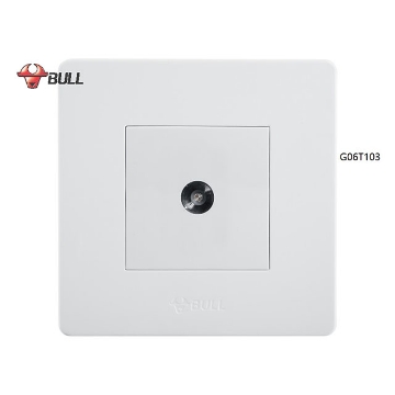 图片 Bull 1 Gang TV Cable Outlet Set (White), G06T103