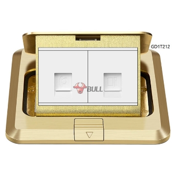 图片 Bull Telephone and Computer Floor Socket (White), GD1T212