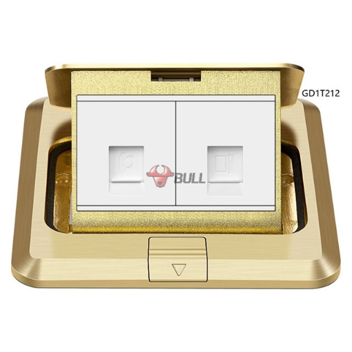 图片 Bull Telephone and Computer Floor Socket (White), GD1T212