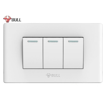 图片 Bull 3 Gang 3 Way Switch Set (White), G04K322A