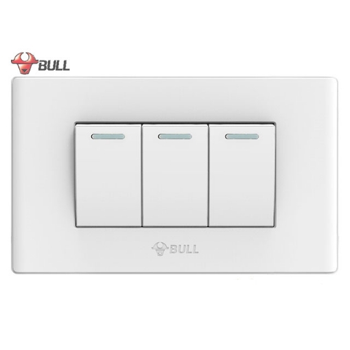 图片 Bull 3 Gang 3 Way Switch Set (White), G04K322A