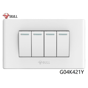 图片 Bull 4 Gang 1 Way Switch Set (White), G04K421Y