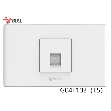 图片 Bull 1 Gang Computer Modular Outlet Set (White), G04T102(T5)