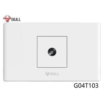 图片 Bull 1 Gang TV Cable Outlet (White), G04T103