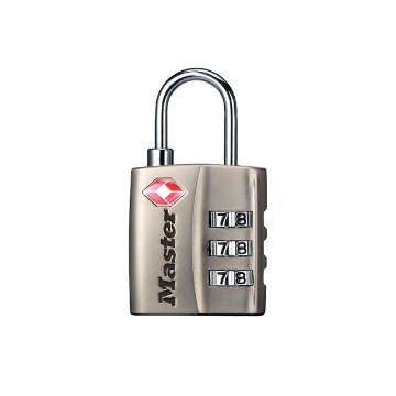 图片 Master Lock Padlock Set Your Own Combination 30mm Nickel, MSP4680DBLK