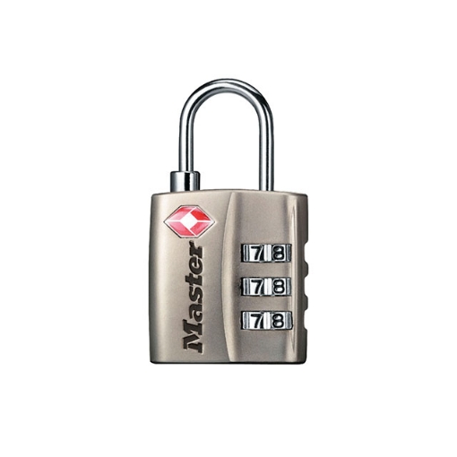 图片 Master Lock Padlock Set Your Own Combination 30mm Nickel, MSP4680DBLK