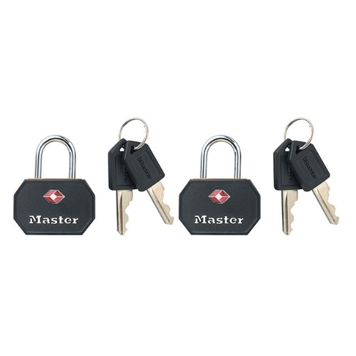 图片 Master Lock Padlock Metal 35mm with Cover Black 2KA, MSP4681TBLK