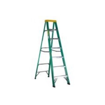 图片 Jinmao 6 Step Fiberglass 7' Step Ladder 225 lbs  Green, JMFM22106II