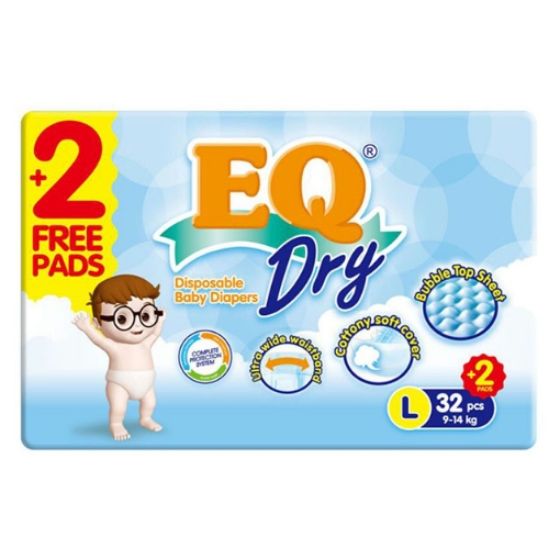 图片 EQ Diaper Dry Large 32+2's, EQ030AY