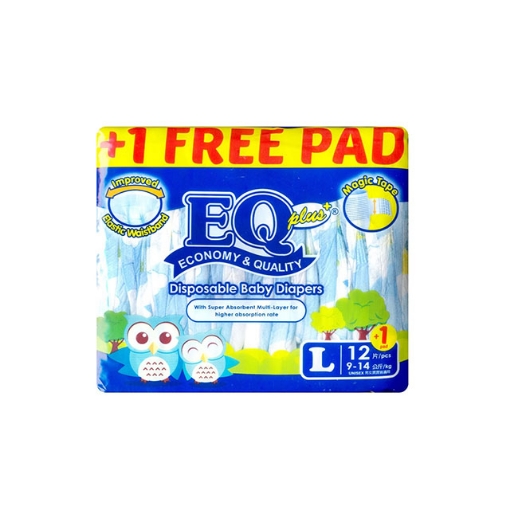 图片 EQ Diaper Plus Large 12+1's, EQ020A