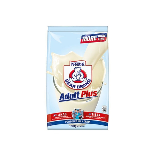 图片 Nestle Bearbrand Adult Plus Milk Powder 1.2 kg, BEARBRANDADULT1.2