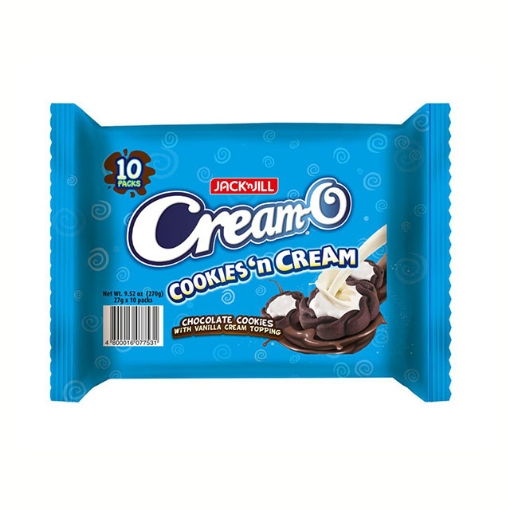 图片 Jack 'N Jill Cream-O 27g 10 packs (Cookies and Cream, Chocolate, Vanilla), CRE61