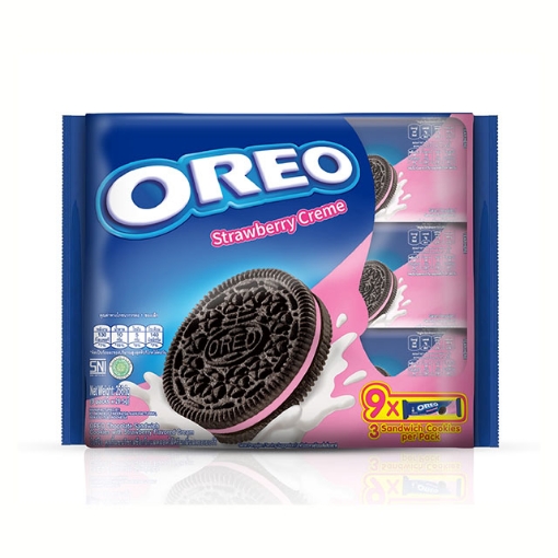 图片 Oreo Sandwich Cookie Strawberry 28.5g 9 packs, ORE05